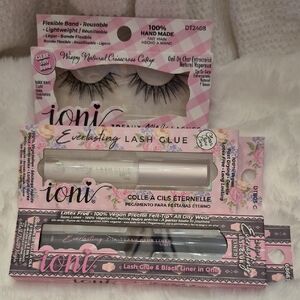 Ioni Black Lashes with Lash Glue